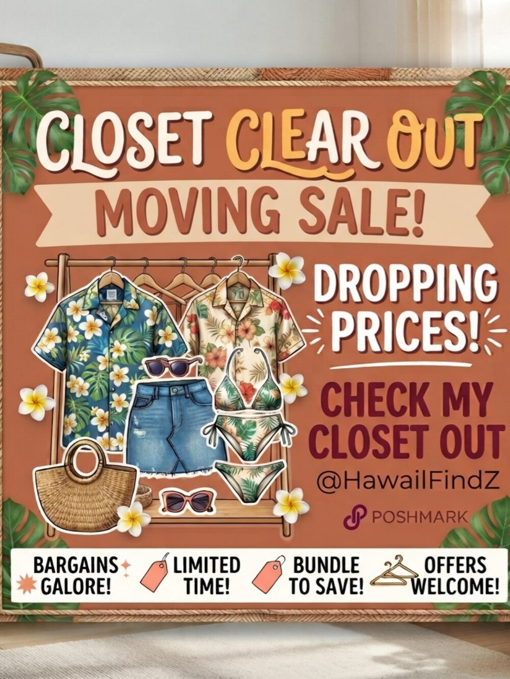 Closet Clear Out Moving Sale